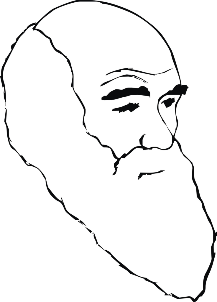 Charles Darwin (ilustración) Banco de imágenes UMA Divulga