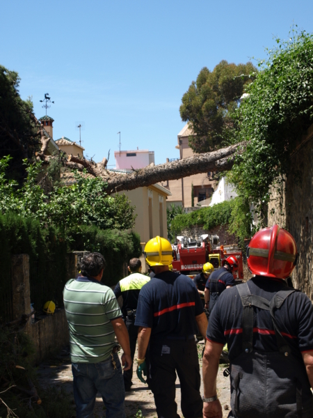 Intervención del Cuerpo de Bomberos