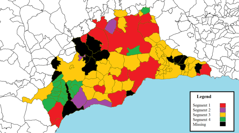 En el estudio se han agrupado municipios con características similares.