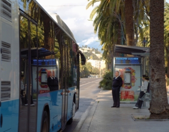 Panel informativo de autobuses