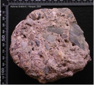 Roca Sedimentaria Rudita. Conglomerado