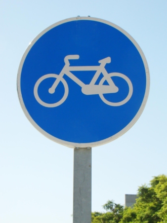 Señal de trafíco "Permitido circular en bicicleta"