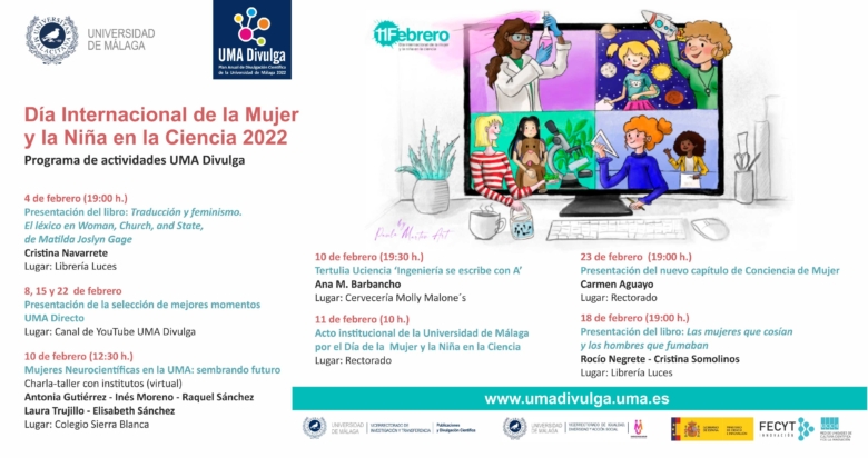 cartel mujer y niña en la ciencia 2022