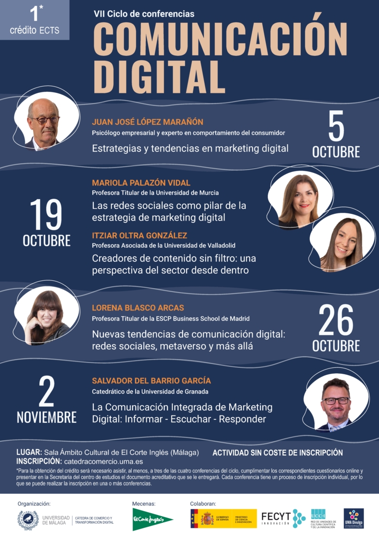 Ciclo de Conferencias “Comunicación digital” l ´´ Las redes sociales como pilar de la estrategia de marketing digital``