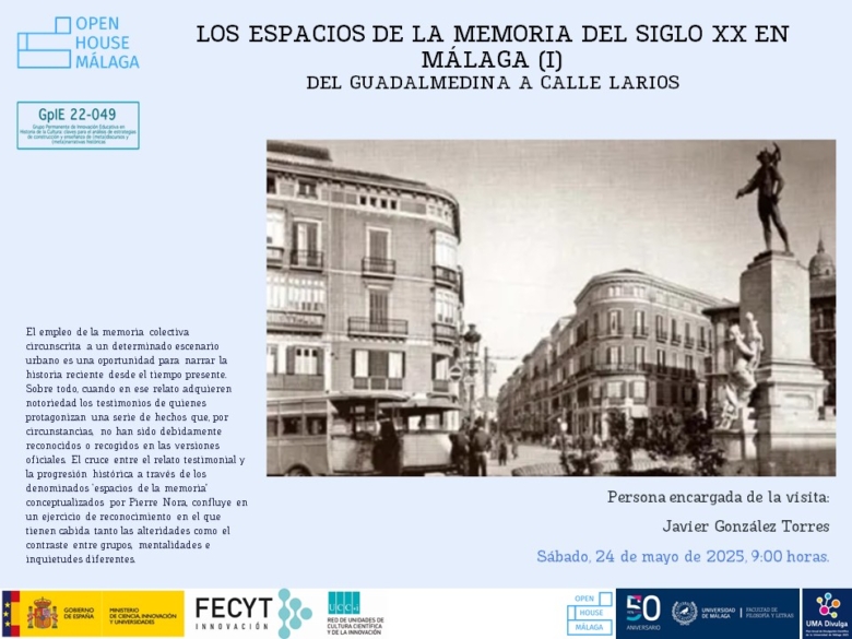 Open House l Los espacios de la memoria del siglo XX en Málaga (I). Del Guadalmedina a calle Larios