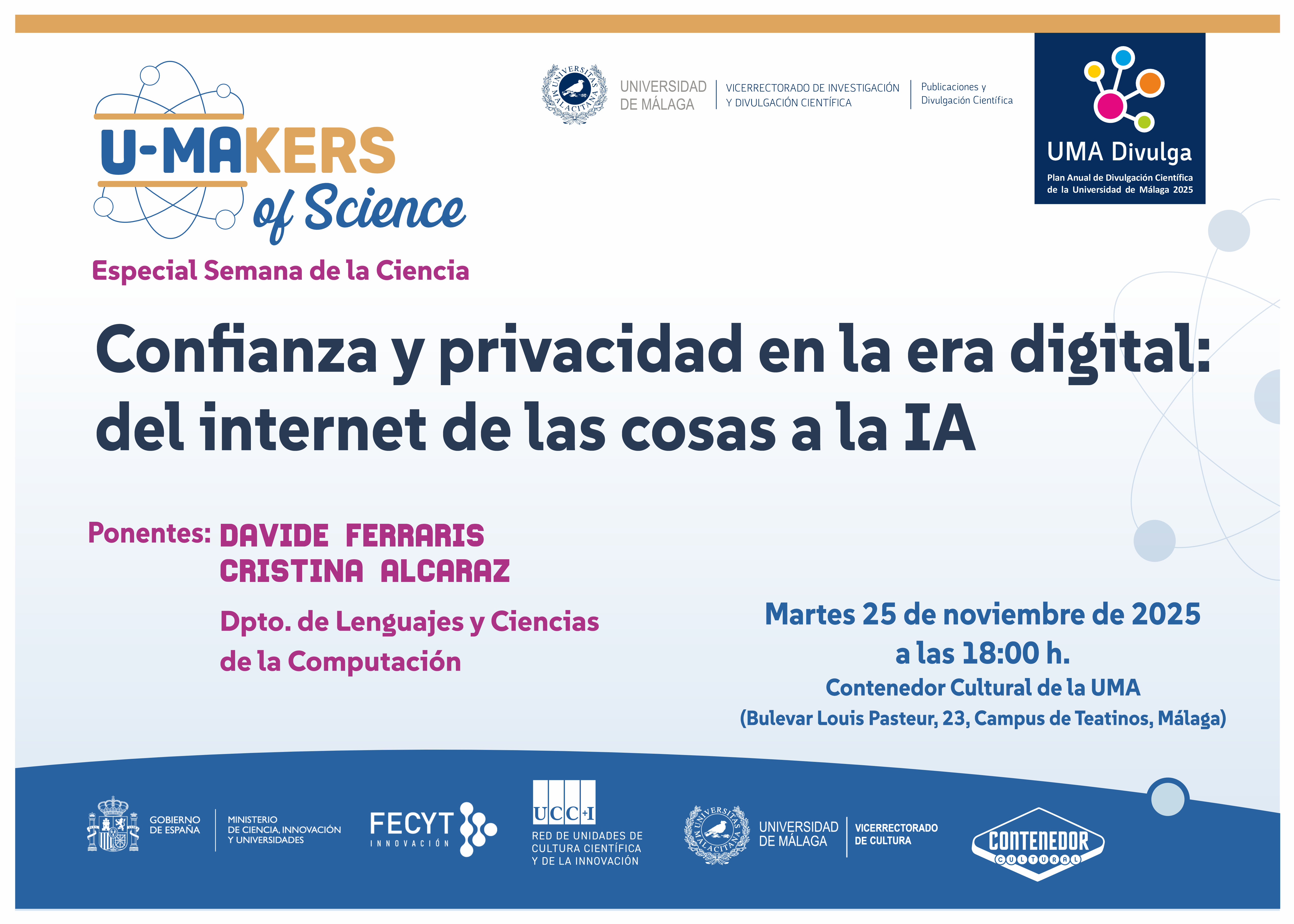 Especial U-MAkers: Confianza y privacidad en la era digital: del internet de las cosas a la IA