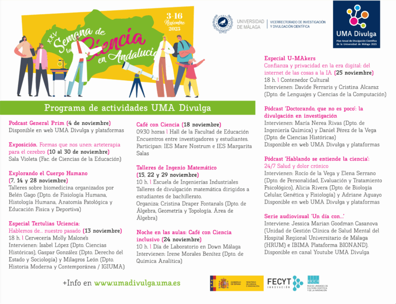La UMA propone un completo mes de actividades para celebrar la Semana de la Ciencia